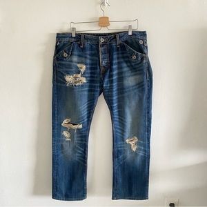 Cult of Individuality Blue Distressed Jeans